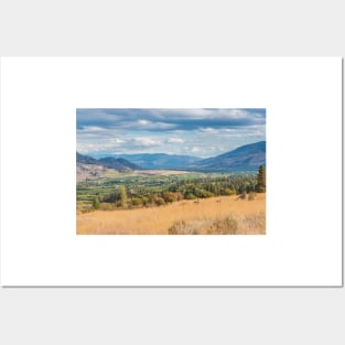 Summertime Panoramic View of Oliver, British Columbia, Canada Posters and Art